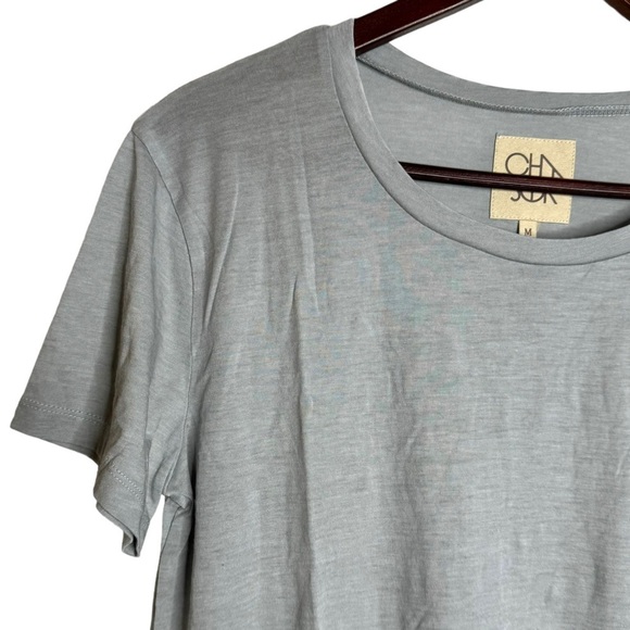 Chaser Heather Light Gray Short Sleeve Crew Neck T-shirt Sample Tag Medium M - Picture 6 of 15